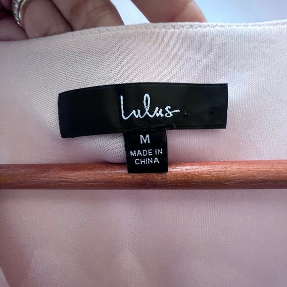 Lulus Wondrous Water Lilies Blush Pink Maxi Bridesmaid Dress Women's Size M - Picture 8 of 8